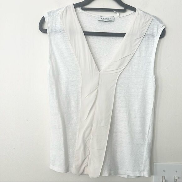 Sandro Paris Linen & Silk Sleeveless Top 2=M - Picture 1 of 9